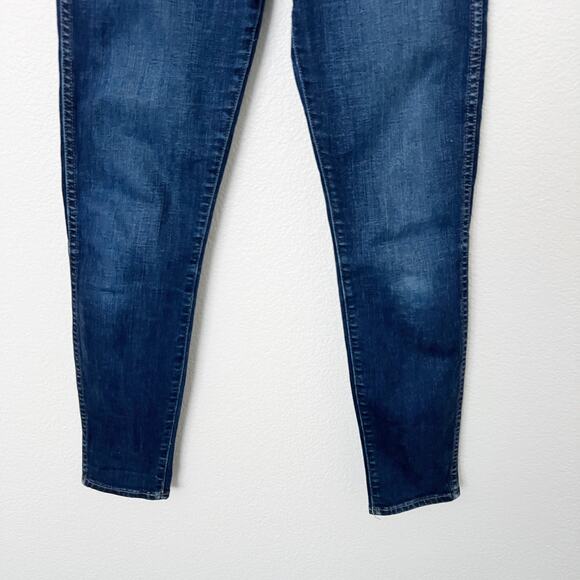 [Madewell] Dark Hayes Wash 10" High Rise Skinny Jeans Stretch Denim Size 26 - Picture 6 of 11